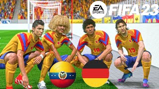 😍 FIFA 23 ⚽RONALDO VALDERRAMA MARADONA Y MESSI  COLOMBIA VS ALEMANIA [upl. by Suzan792]