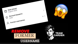 REMOVE FORMER USERNAME EASILY 😱 [upl. by Gregorius]