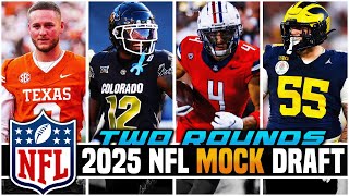 TWO Round 2025 NFL Mock Draft  Browns amp Titans Get QBs [upl. by Fruma]