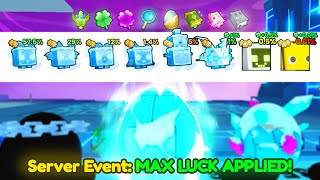 MAX LUCK🍀🥳 I HATCHED BEST EGG FOR 100 HOURS amp GOT ∞ HUGE PETS RB SHINY HUGE in Pet Simulator 99 [upl. by Nirag]