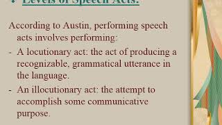 Levels of Speech Act Theory [upl. by Tersina]