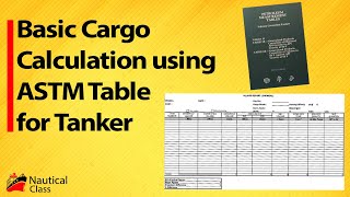 Basic Cargo Calculation using ASTM Table Tanker  Nautical Class [upl. by Hilton]