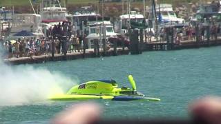 JW Meyers Hydroplane Crash 2010 APBA Gold Cup Detroit [upl. by Akiemehs617]