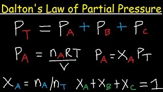 Daltons Law of Partial Pressure Problems amp Examples  Chemistry [upl. by Yroc156]