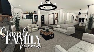 ROBLOX  Bloxburg Simple Modernized Family Home 132k  No Large Plot  Realistic House Build [upl. by Tymon453]