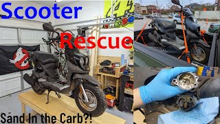 How much sand in the carburetor  Scooter Rescue  Roughhouse 50 [upl. by Sunda318]