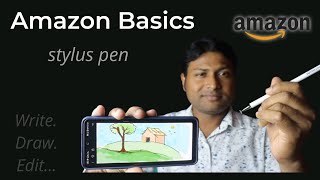 Amazon Basics Capacitive Stylus Pen for Android Mobile and Tablet Unboxing and Review [upl. by Adli948]