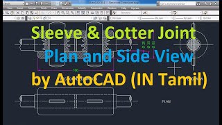 Sleeve amp Cotter Joint Plan and Side view [upl. by Nomit]