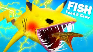 NEW PIKACHU vs PREHISTORIC PROGNATHADON  Feed amp Grow Fish [upl. by Nylecsoj]