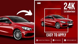 Creating Car Poster Design in Photoshop [upl. by Qifahs]