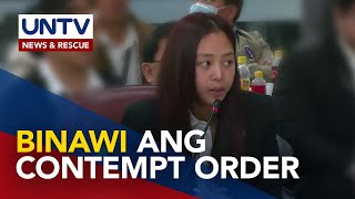 2nd contempt order vs Cassandra Li Ong binawi ng House QuadComm [upl. by Gilbart]