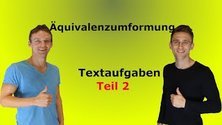 Äquivalenzumformung  Textaufgaben Teil 2  Lösungen [upl. by Novar]