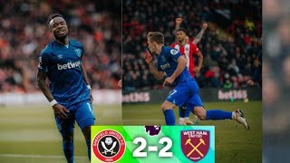 Sheffield vs West Ham 22 epl highlights 2024  Cornet goal  Ward Prowse goal [upl. by Ytsihc]