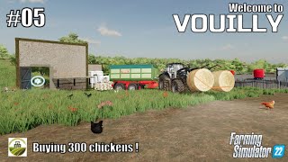 Buying 300 CHICKENS   05 VOUILLY  Normandy France  FS22  PS5 [upl. by Robert555]