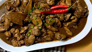 CHICKEN LIVER ADOBO  ADOBONG ATAY NG MANOK  Easy Recipe  Kusinerong Kapampangan [upl. by Barmen]