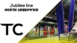 London Underground Jubilee line departing North Greenwich [upl. by Bikales]