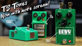 Mythos Envy Overdrive Demo amp Shootout  Envy vs TS9 vs TS808 Tube Screamer [upl. by Horbal]