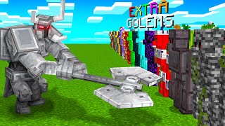 Extra GOLEMS VS Ferrous Wroughtnaut  Minecraft Mob Battle [upl. by Jaquelyn]