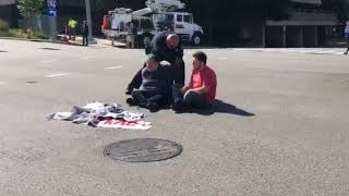 Protesters block traffic to protest Kent Countys contact with ICE [upl. by Ern519]