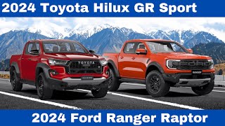 2024 Toyota Hilux GR Sport Vs 2024 Ford Ranger Raptor Comparison Details [upl. by Reginnej739]