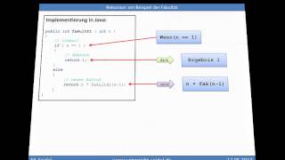 Rekursion am Beispiel der Fakultät [upl. by Idaline]