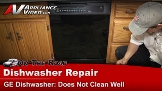 GE Dishwasher Repair  Does Not Clean Well  Spray arm [upl. by Idnar]