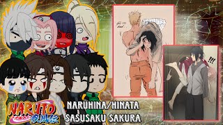 Friends Naruto React To NaruHina And SasuSaku [upl. by Ioyal]