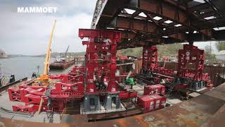 Mammoet and Flatiron Construction Successfully Lift Wellsburg Bridge in West Virginia [upl. by Nylad]