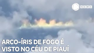 Arcoíris de fogo surge no céu e chama atenção de moradores do Piauí [upl. by Yursa]