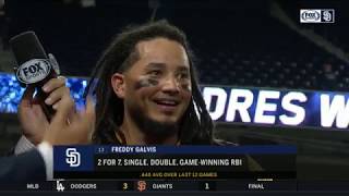 Freddy Galvis talks about his walkoff double in the 15th [upl. by Kaliski]