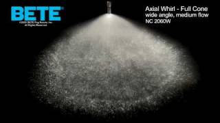 Axial Whirl Full Cone Spray Nozzle BETE NC 2060W [upl. by Iover]