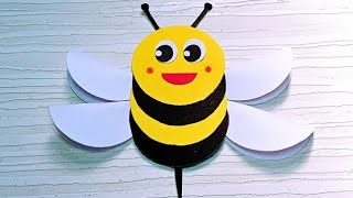 How To Make Honey Bee  DIY Moving Honey Bee  Easy Paper Moving Craft [upl. by Vinson]