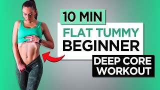 Do this to Get Flat Tummy  10 MIN Beginner Deep Core amp Pelvic Floor Workout [upl. by Adabelle]