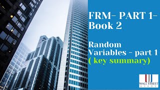 FRM Part 1 Book 2  Random Variables part 1  2020 syllabus [upl. by Heall]