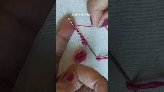 How to embroider bullion knot stitch  Brazilian Hand embroidery Lesson  Boolean knot stitch [upl. by Duntson321]