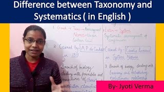 Difference between taxonomy and systematics [upl. by Weissberg221]