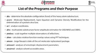 Some of the Macromolecular structure determination programs – CCP4 Phenix suite SHELXD SHELXE [upl. by Parrie]