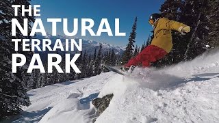 The Natural Terrain Park  Snowboard Jumps Spins amp Crashes [upl. by Llatsyrc]