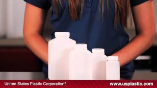 POLYETHYLENE WIDE MOUTH OBLONG BOTTLES  US Plastic Corporation®  Product Spotlight [upl. by Amadis140]