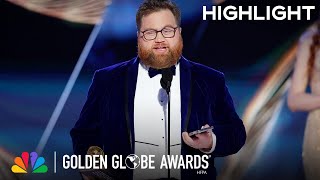 Paul Walter Hauser Wins Best Supporting Actor in a Limited Series  2023 Golden Globe Awards on NBC [upl. by Skricki]