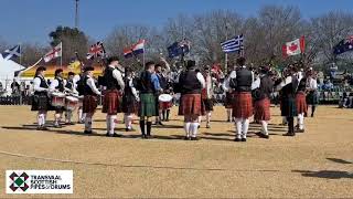 Benoni Highland Gathering  270724  Grd 4 Strathspey Reel amp Atholl Highlanders march off [upl. by Rutra360]