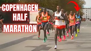 KIPTUM VS KEJELCHA Copenhagen Half Marathon CRAZY FINISH [upl. by Misti]