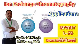 Applications of Ion Exchange Chromatography  Instrumental Methods of Analysis  BP701T  L74 [upl. by Schwinn]