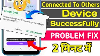 Go To Setting Enable OTG Problem Tecno Phone  Connected To Others Device Successfully Problem [upl. by Nhguavad]