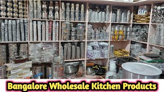 chickpet bangalore wholesale Kitchen items  wholesale hotelwear products  steel iron aluminum [upl. by Airamasor45]