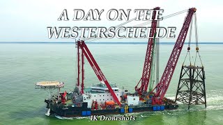 Scheepvaart bij Vlissingen op de Westerschelde  4K Dronebeelden [upl. by Maurie56]