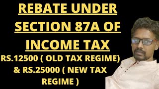 Rebate under 87a of Income Tax for 202324 with Budget 2023 Changes  Tax Rebate Under 87a [upl. by Volpe198]