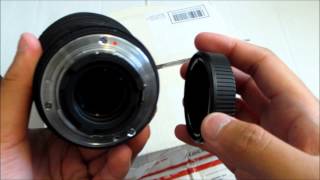 Unboxing of the Sigma 1850 f28 EX DG Macro lens [upl. by Noman]