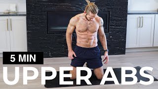 5 MINUTE ABS  UPPER AB WORKOUT [upl. by Trinetta]