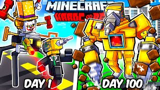 I Survived 100 Days as DRILLMAN in Hardcore Minecraft [upl. by Whitehouse]